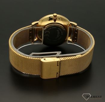 Zegarek damski na bransolecie biżuteryjnej Bruno Calvani BC90516 GOLD GOLD.  Mechanizm japoński mieści się w okrągłej, pozłacanej, wytrzymałej kopercie pokrytej złotem. Koperta wykonana z ALLOY’u, czyli bardzo popularnego st.jpg